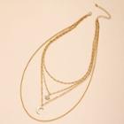 Layered Necklace X585 - Gold - One Size