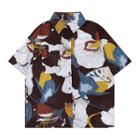 Printed Short-sleeve Shirt Coffee - One Size
