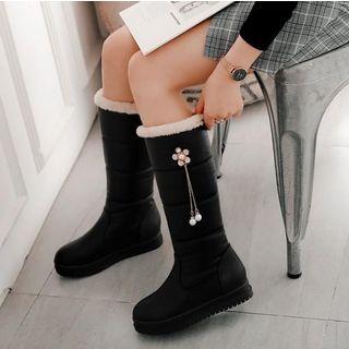Embellished Padded Snow Tall Boots