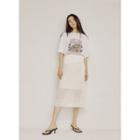 Knit Midi Skirt White - One Size