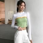 Paneled Long-sleeve Sports Top