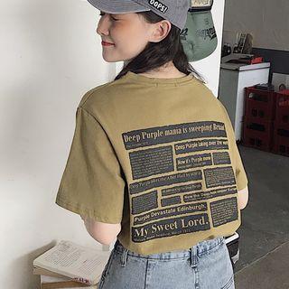 Short-sleeve Back-print T-shirt