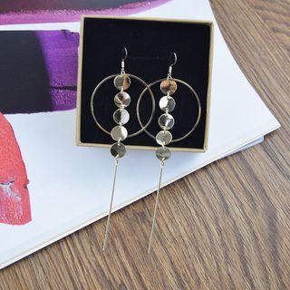 Disc Drop Earring / Clip-on Earring