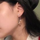 Faux Pearl Fringed Earring / Rhinestone Fringed Earring