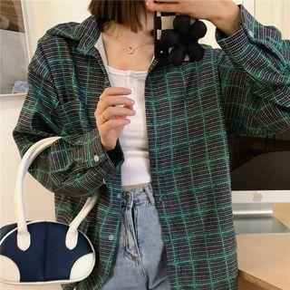 Plaid Shirt Black & Green - One Size