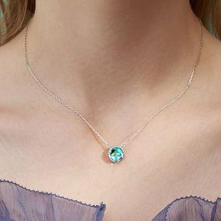 925 Sterling Silver Bead Deer Pendant Necklace As Shown In Figure - One Size