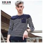 Striped Long Sleeve Pocket T-shirt