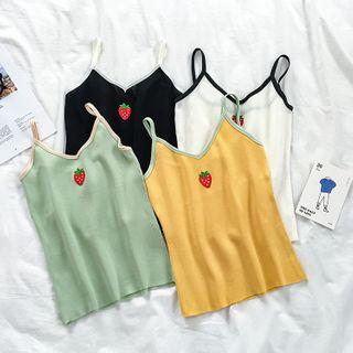 Spaghetti Strap Strawberry Print Top