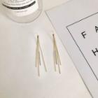 Rhinestone Bar Drop Threader Earring As Shown In Figure - One Size