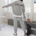 Letter Hoodie & Jogger Pants Sweatsuit Set