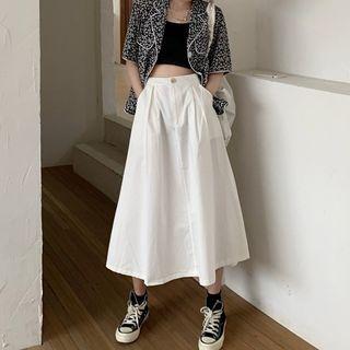 Elbow-sleeve Floral Print Blazer / Midi Skirt