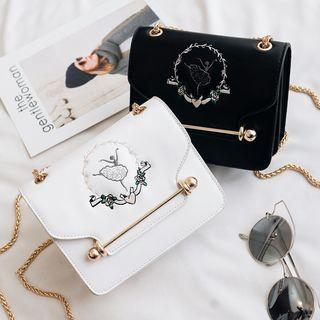 Ballerina Embroidered Crossbody Bag