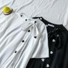 Heart Bow-accent Loose-fit Short-sleeve T-shirt