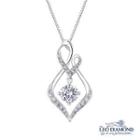 Lovomentum Collection - 18k White Gold Heart Rhombus Diamond Pendant Necklace (16)