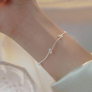 Bead Bracelet 1 Pc - Silver - One Size