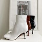 Chunky-toe Spool-heel Ankle Boots