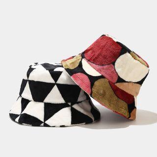 Print Fluffy Bucket Hat