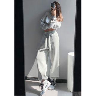 Brushed Loose-fit Jogger Pants In 5 Colors