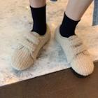 Fluffy Adhesive Strap Shoes