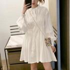 Round-neck Long-sleeve Long-sleeve Shirt Dress