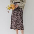 Band-waist Long Floral Skirt