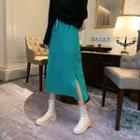 Drawstring Oversize A-line Midi Skirt
