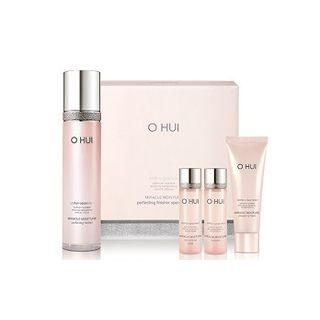 O Hui - Miracle Moisture Perfecting Finisher Set: Finisher 45ml + Toner 20ml + Emulsion 20ml + Cleansing Foam 40ml 4pcs