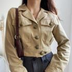 Cropped Button-up Cargo Jacket