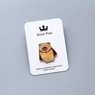 Dog Alloy Brooch Dog - Brown - One Size