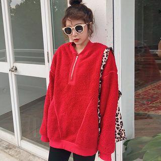 Zip Placket Fleece Pullover