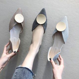 Medallion Glitter Dorsay Flats