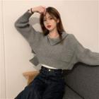 Asymmetrical Cropped Sweater