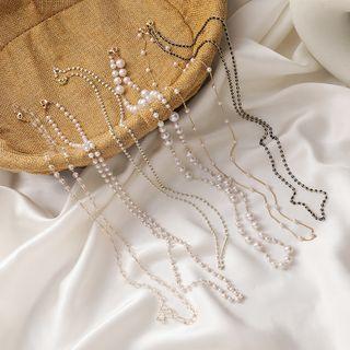 Faux Crystal / Faux Pearl / Bead Eyeglasses Retainer