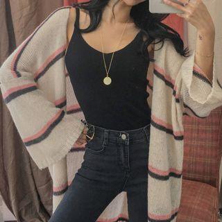 Striped Cardigan Stripe - Multicolor - One Size