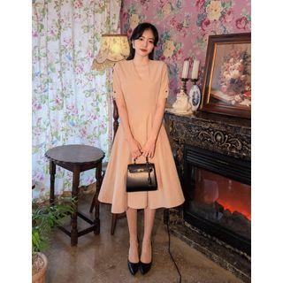 Dali Hotel Monotone Midi Flare Dress