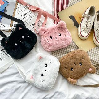 Cat Fleece Crossbody Bag
