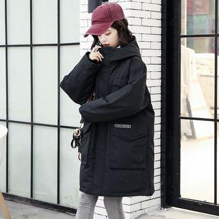 Applique Utility Hooded Padded Coat