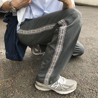 Pattern Tape Straight-fit Pants