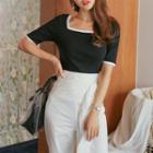 Square-neck Ringer T-shirt