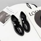 Patent Buttoned Loafers