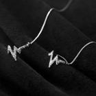 Heartbeat Sterling Silver Dangle Earring 1 Pair - Dangle Earring - S925 Silver - Silver - One Size