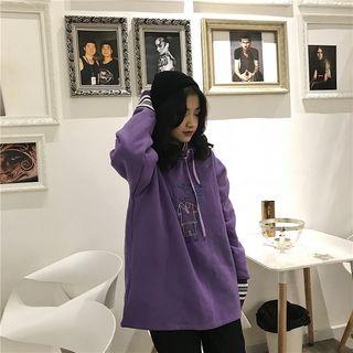 Cartoon Crocodile Embroidered Hoodie
