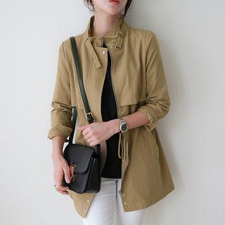 Mock-neck Zip-up Parka
