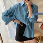 Denim Long-sleeve Single-breasted Jacket