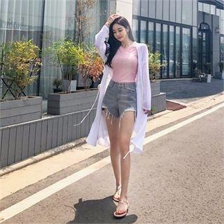Drop-shoulder Summer Robe Cardigan