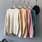 Pointelle Crew-neck Sweater