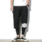 Mock Two-piece Print Pants