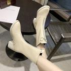 Zip Detail Block Heel Mid-calf Boots
