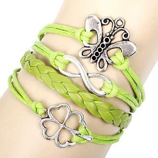 Butterfly & Clover Multi-strand Bracelet
