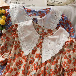 Patchwork Flower-print Crop Shirt